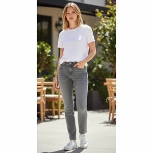 Anthropologie AG Jeans Women's Classic Gray The Stevie Ankle Slim Straight - 29